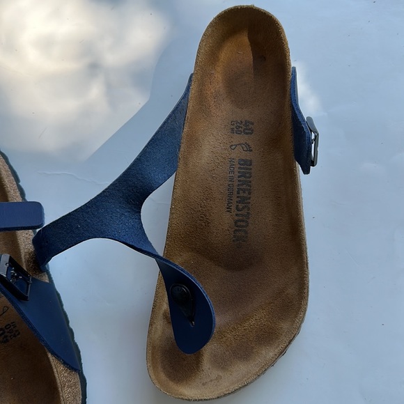 Birkenstock Gizeh Birko Flor Slide Sandal -Blue /Navy-Sz L 9-M 7 - Picture 15 of 15